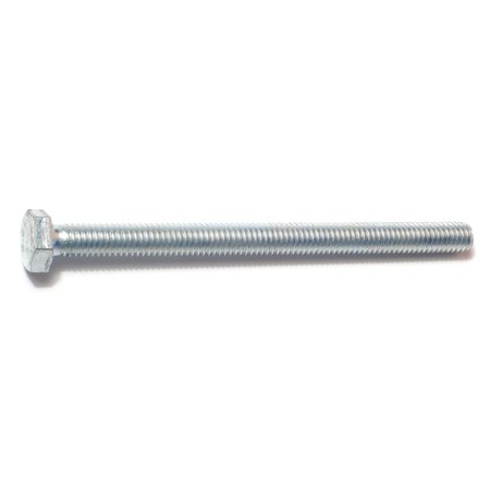 Class 8.8, M6-1.00 Hex Head Cap Screw, Zinc Plated Steel, 80 mm L, 8 PK -  MIDWEST FASTENER, 78328